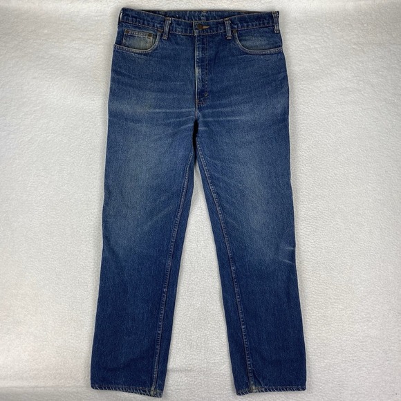 Vtg Gap Denim Jeans Mens 36x34 (fit‎ 36x31) Straight Leg Medium Wash 80s Faded - Picture 1 of 16